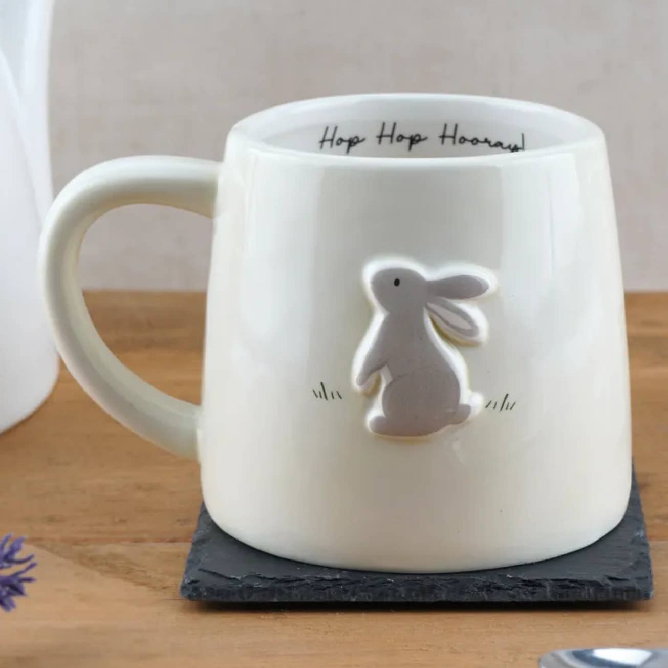 Hip Hop Hooray bunny ceramic mug
