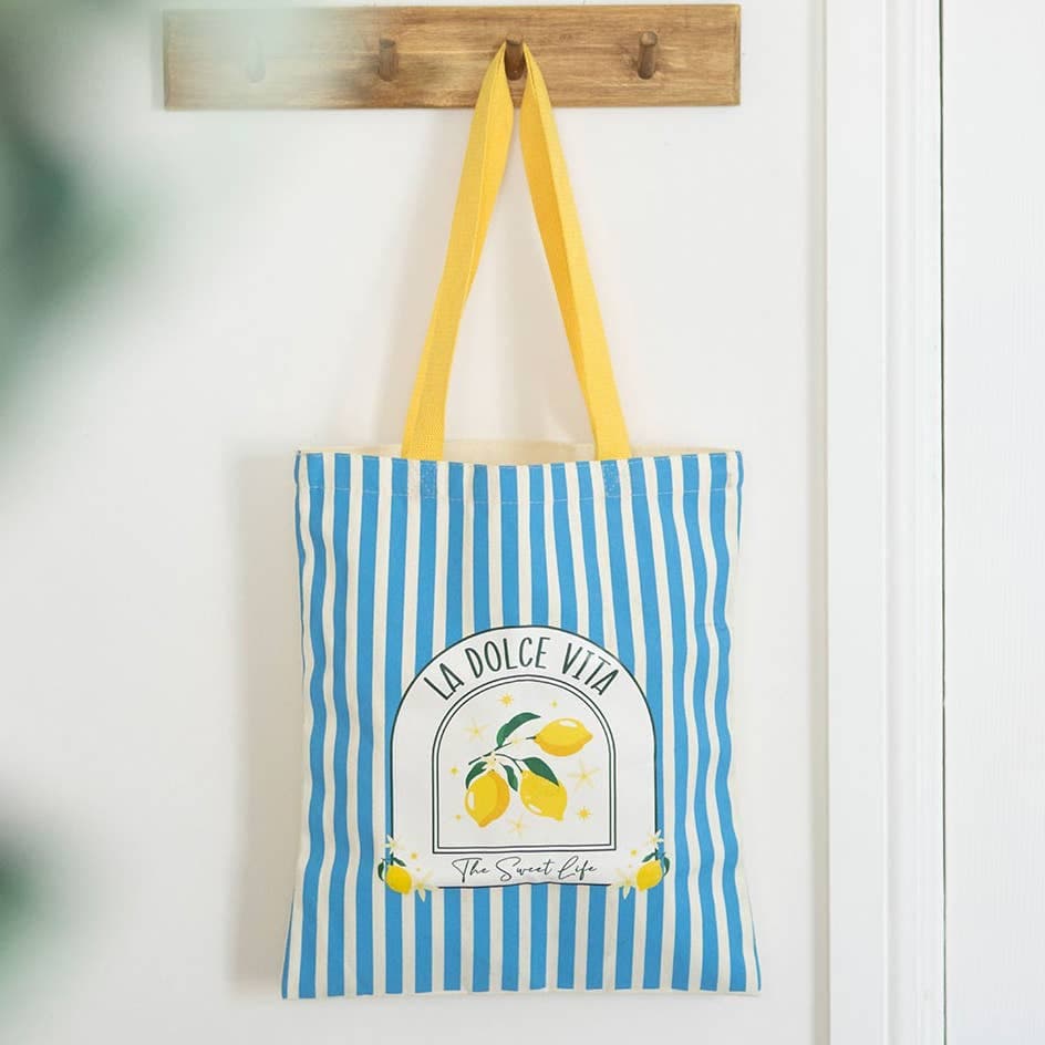 La Dolce Vita printed cotton tote bag