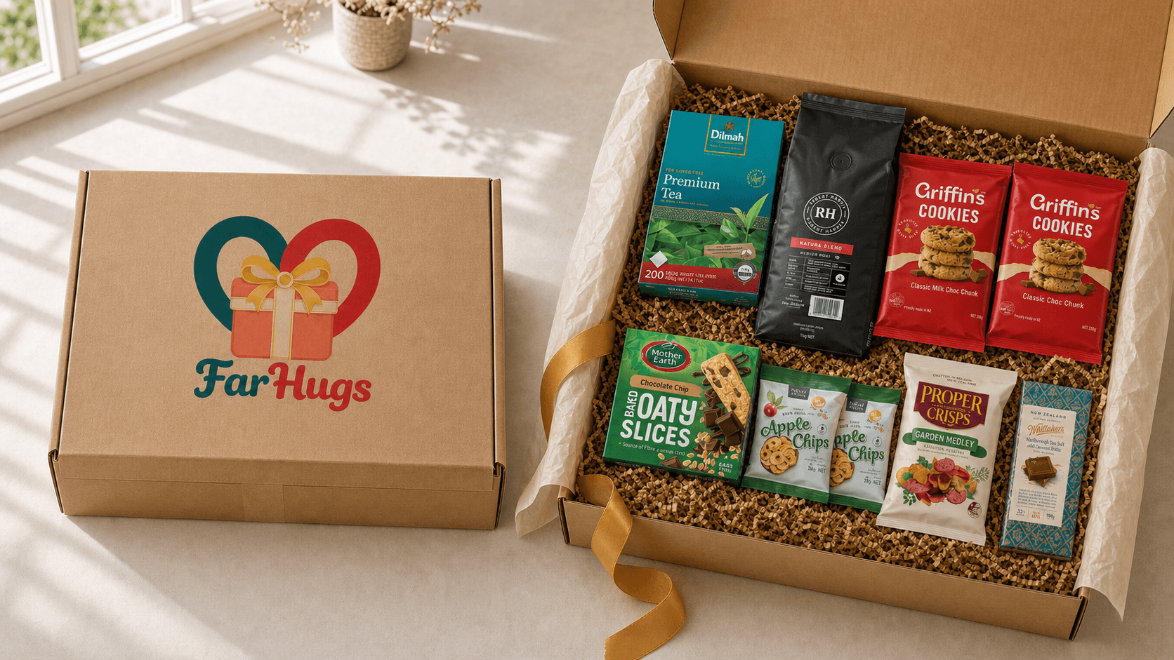 Reference image for the Tea & Treats Box gift hamper